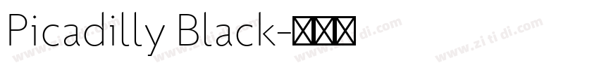 Picadilly Black字体转换